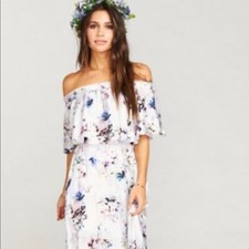 Show me your mumu hacienda off the shoulder bridesmaid bouquet beauty maxi dress