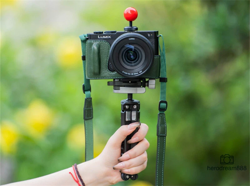 Genuine Leather Half Case For Panasonic S9 Camera Retro Cover Handmade Insert  - Image 4 of 4