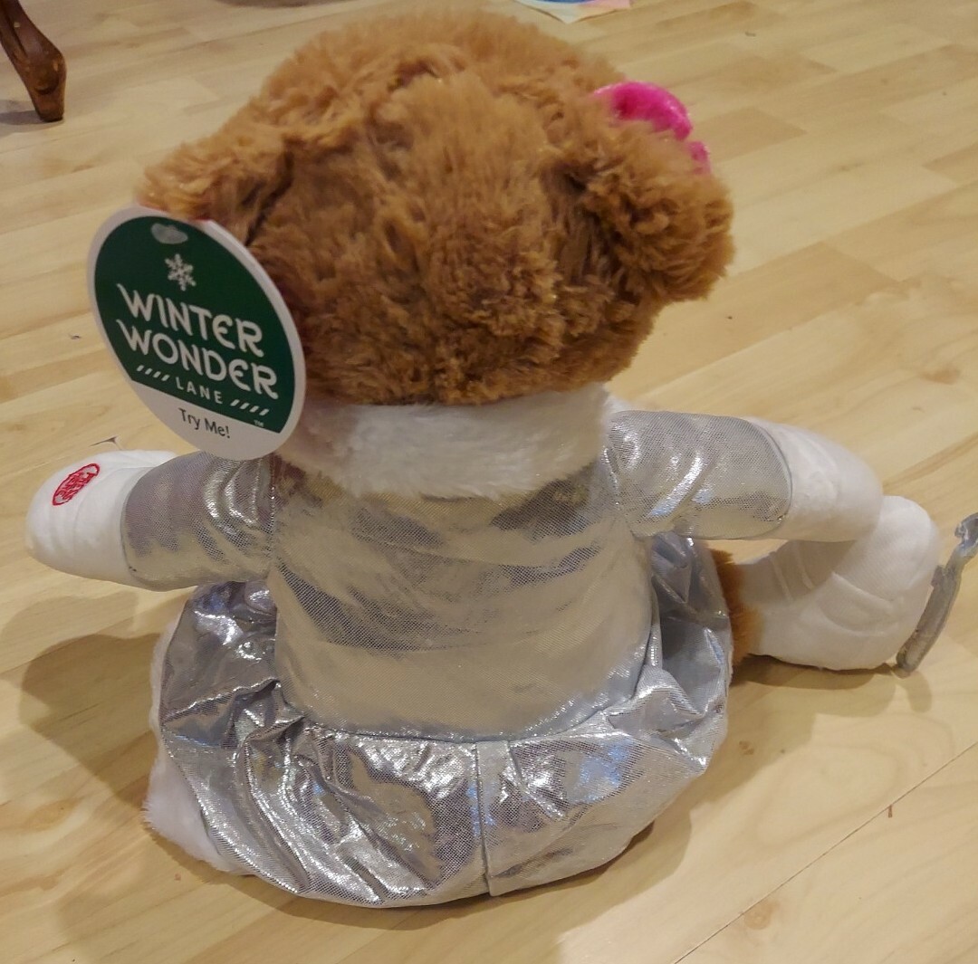 PBC Chantilly Lane Musical Teddy Bear Plush Toy Winter Wonder Lane