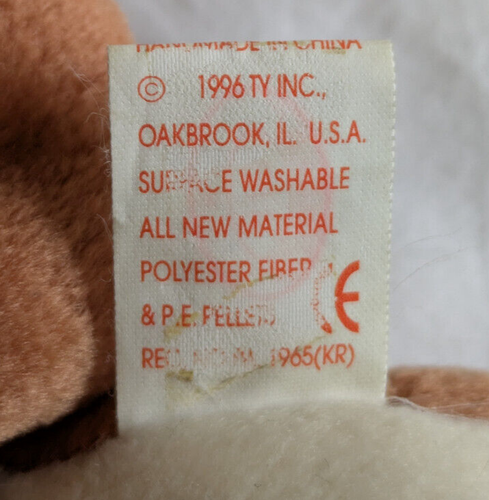 Vintage Ty Beanie Baby Tasche das Känguru mit Baby Geburtsdatum: 06.11.1996 ohne Schaukelanhänger - Bild 7 von 7