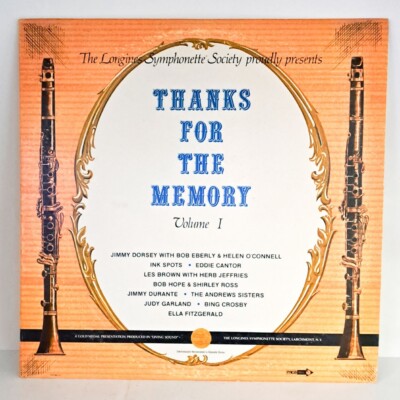 Longines Symphonette Thanks For The Memory Vinyl Record Vintage LP Big Band Jazz