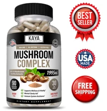 10x Mushroom Complex 90ct with Lions Mane, Reishi, Shiitake, Chaga and more