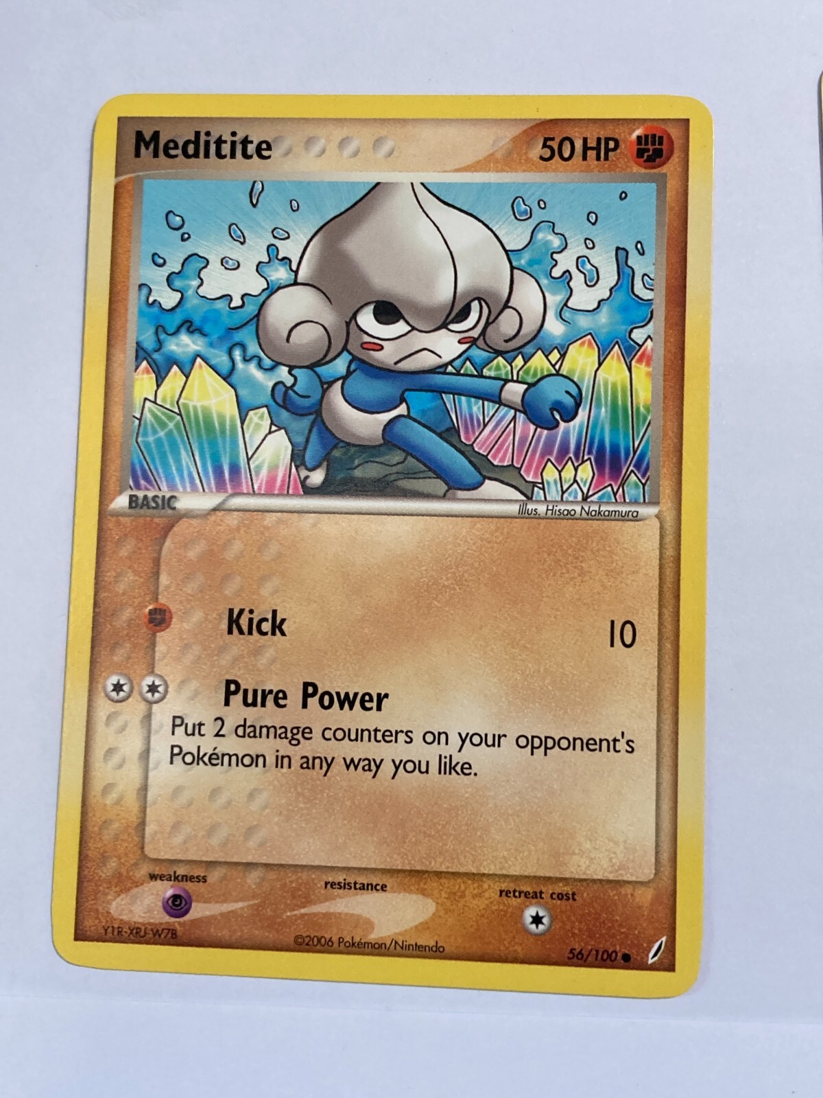Meditite 56/100 Non-Holo Foil NM Pokemon card EX Crystal Guardians
