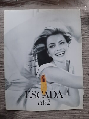 Perfume Paper Advertising. 1997 Escada Acte 2 - Perfume Ad