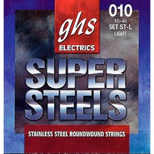 GHS ST-L Super Steels Stainless Steel Electric Guitar Strings 10-46 gauge
