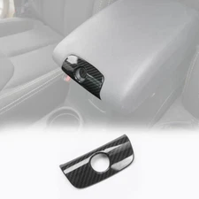 Central Armrest Box Keyhole Cover Trim for Jeep JK Wrangler 2011-17 Carbon Fiber