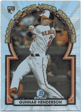 2023 Bowman Chrome .  GUNNAR HENDERSON's .  ROOKIE OF THE YEAR  card   # ROYF-15