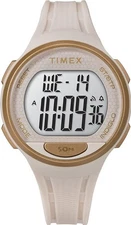 Timex TW5M42300 Women's Digital Watch NEW 38mm Case Rose Gold Resin Strap