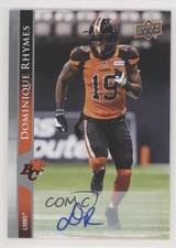 2021 Upper Deck CFL Auto Dominique Rhymes #110 Auto 0v05