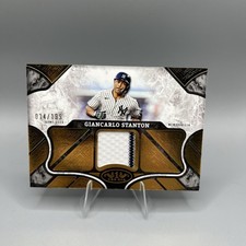 Giancarlo Stanton 2025 Topps Tier One Pinstripe Jersey Relic /199 Yankees