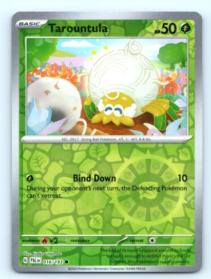 Pokémon TCG ~ Tarountula 016/193 ~ Reverse Holo English Near Mint