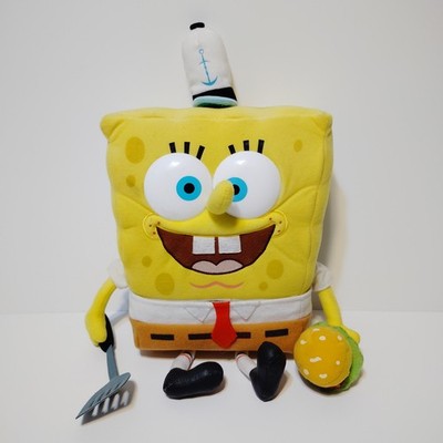 SpongeBob SquarePants Rare Vintage Plush Removable Pants W/ Krabby Patty & Hat