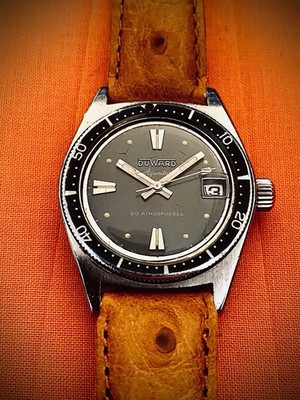 Rare Duward Aquastar Automatic 60's Skin Diver 200M Diving
