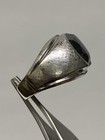 Vintage Mid Century Clark & Coombs Hematite Sterling Silver ring 10.4g Size 7.5 — photo 6