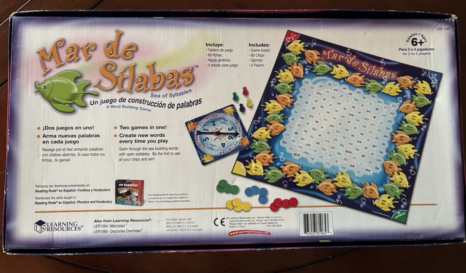 New - Learning Resources Mar de Silabas (Sea of Syllables) Game - Ages 6+ - Image 4 of 4