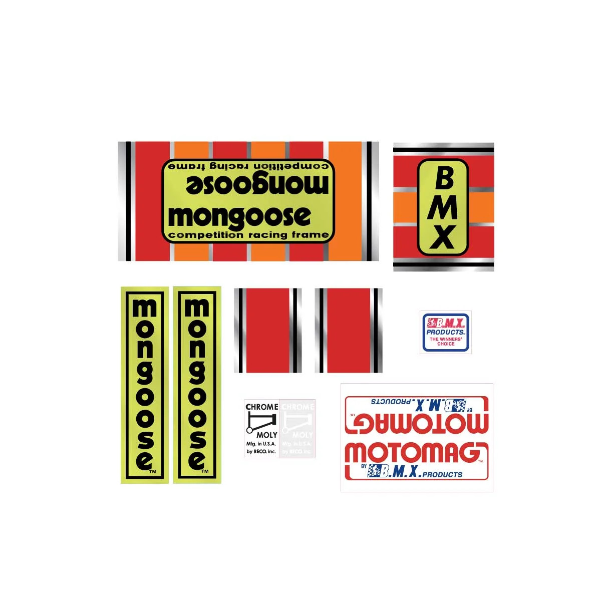 1977- 79 Mongoose - Motomag Green decal set