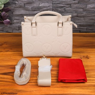    Mario Valentino Samba Re Handtasche   Ecru   Lederimitat   Shopping Bag NEU