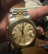 Rolex Datejust Two-Tone Fluted Bezel Gold Dial Automatic Date Bracelet