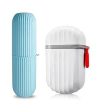 Travel Soap Case Toothbrush Cover Combo Portable Bathroom Toiletry Box 2Pcs