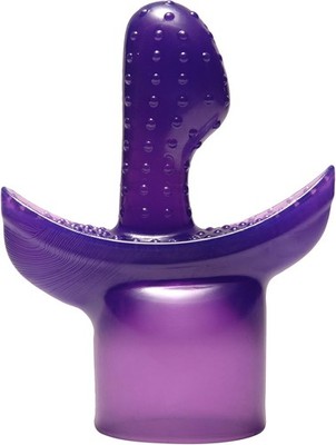 G Tip Wand Massager Attachment With Textured Head for Extra Sensation - Purple