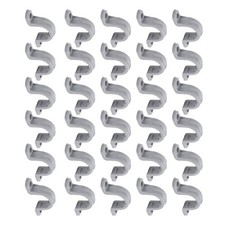30Pcs Electrical Conduit Clamp 2 Holes PVC Flexible U Bracket Pipe Strap For