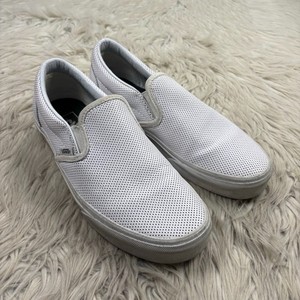 White Leather Vans Slip on | eBay display picture 2