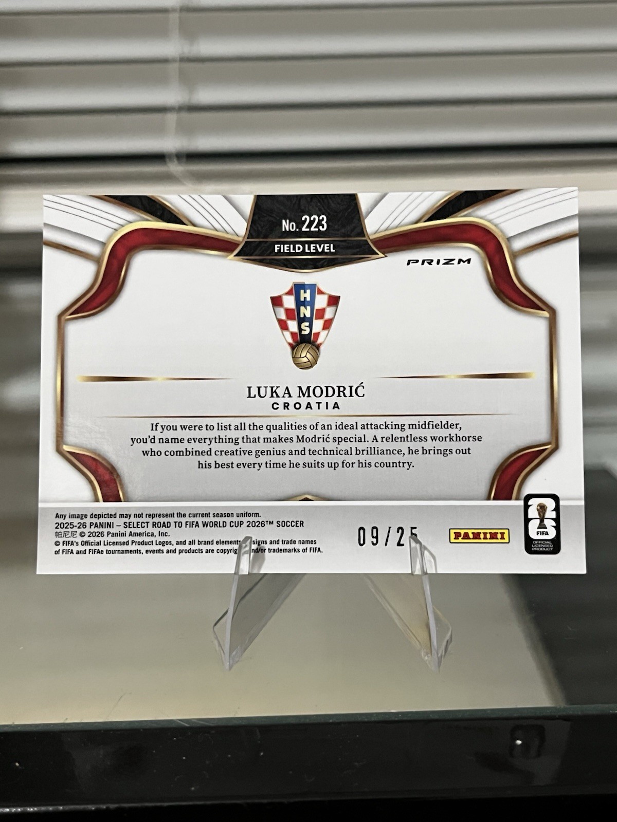 2025-26 Panini Select FIFA World Cup Luka Modric Field Level Tie-Dye #/25 view 2