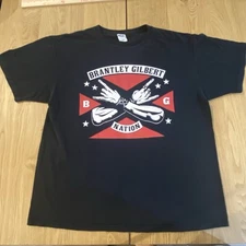 Brantley Gilbert National Stone Cold Tour Country XL Black T-shirt Music Rock