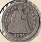 1845 Seated Liberty Dime Good
