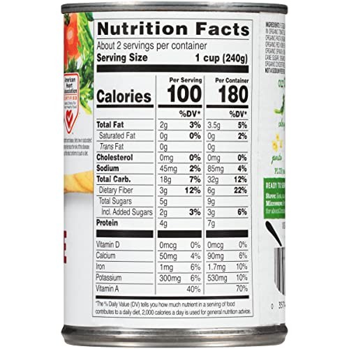 Organic Soup, No Salt Added, Minestrone, 15 Ounce (Pack of 12) - Picture 2 of 5
