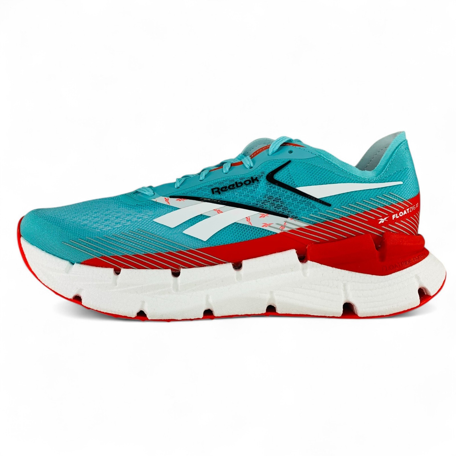 Reebok FloatZig X1 Aqua White Red Men's Running Shoes Sneakers 100210001