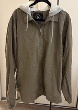 Volcom Men s XL Brown Hooded Jacket Full Zip ...