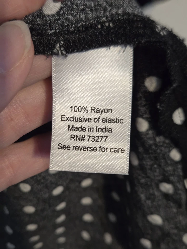 Túnica Croft & Barrow a lunares blanco y negro - talla 2X Foto 4 de 4