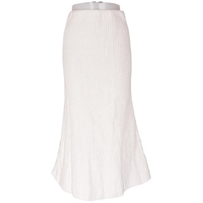 H&M, Rock, Größe: S, Beige, Acryl/Baumwolle, Streifen, Rippenstrick, Damen #brp