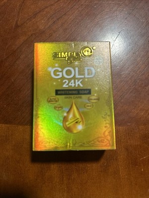 Simply Bella Skin Gold 24K Whitening Soap Collagen Vitamin E Alpha Arbutin Gold