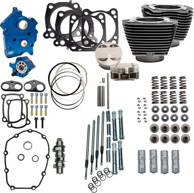S&S 310-1107C 128'' Power Pack 4.500'' Stroke Water Cooled Chain Cam Drive