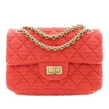 Chanel Mini Reissue 2.55 Tweed Single Flap 224 Women Red One Size