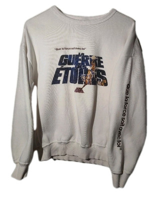 H&M/Star Wars Collaboration French Sweatshirt  Long Sleeve White XS RARE