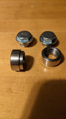 2 Pack Haltech Stainless Steel O2 Oxygen Sensor Bungs (High Quality) With Plugs