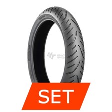 Kit pneumatici Bridgestone Battlax T32 GT per Honda ST Pan-European 120/70 ZR18