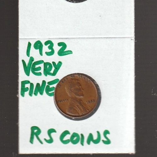 1932   VERY FINE   LINCOLN CENT   VERY FINE  1932   /  RS COINS #10E  FREE SHIP