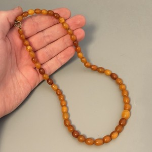 Vintage Butterscotch Bursztynowy naszyjnik z koralikami 15g