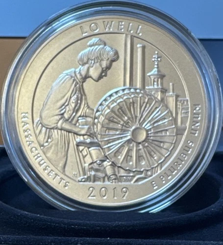 5 oz America the beautiful 99.9% Silver bullion Coin - Lowell National Park