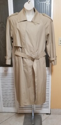 SAXTON HALL BELTED TRENCH COAT WITH REMOVABLE WARMER LINING - SIZE 15-16