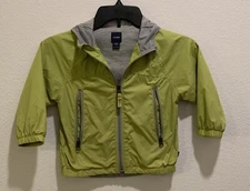 Baby GAP Green Toddler Nylon Hooded Zip Up SZ 3T