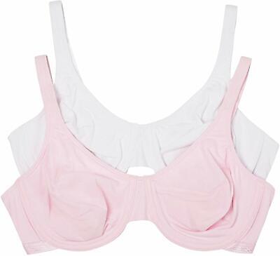 Fruit of the Loom Womens Unlined Underwire Bra Pack of 2