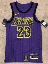 Nike LA LAKERS LEBRON JAMES City Edition Vapor Jersey AH6213-508 Size 40 Small