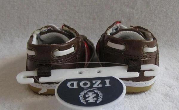 NUEVO IZOD Infantil Niños Zapatos Marrón (Talla 2) NUEVO Foto 3 de 3