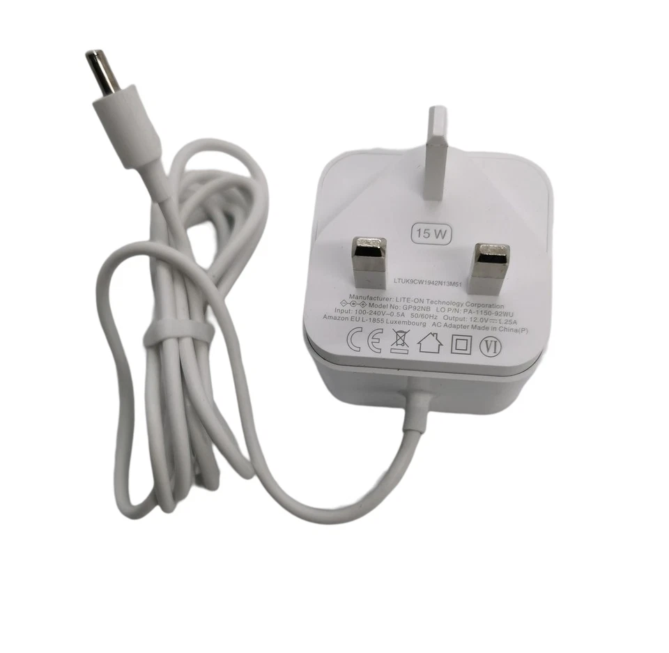 UK Netzteil 12V 1,25A 15W GP92NB für Amazon Echo Dot 3. 4. 5. Gen