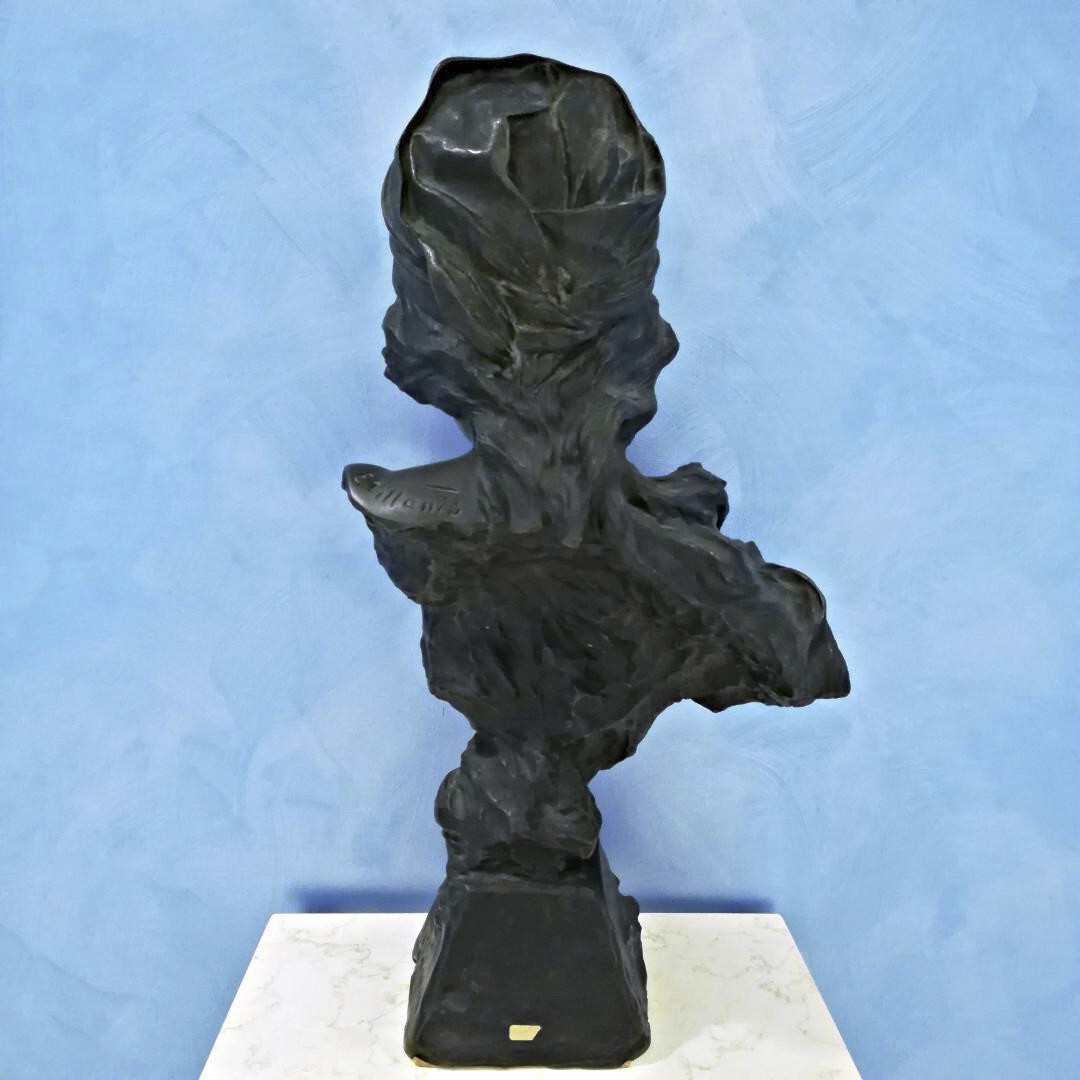 Emmanuel Villanis Mignon Bronze Bust Sculpture Rare Salon